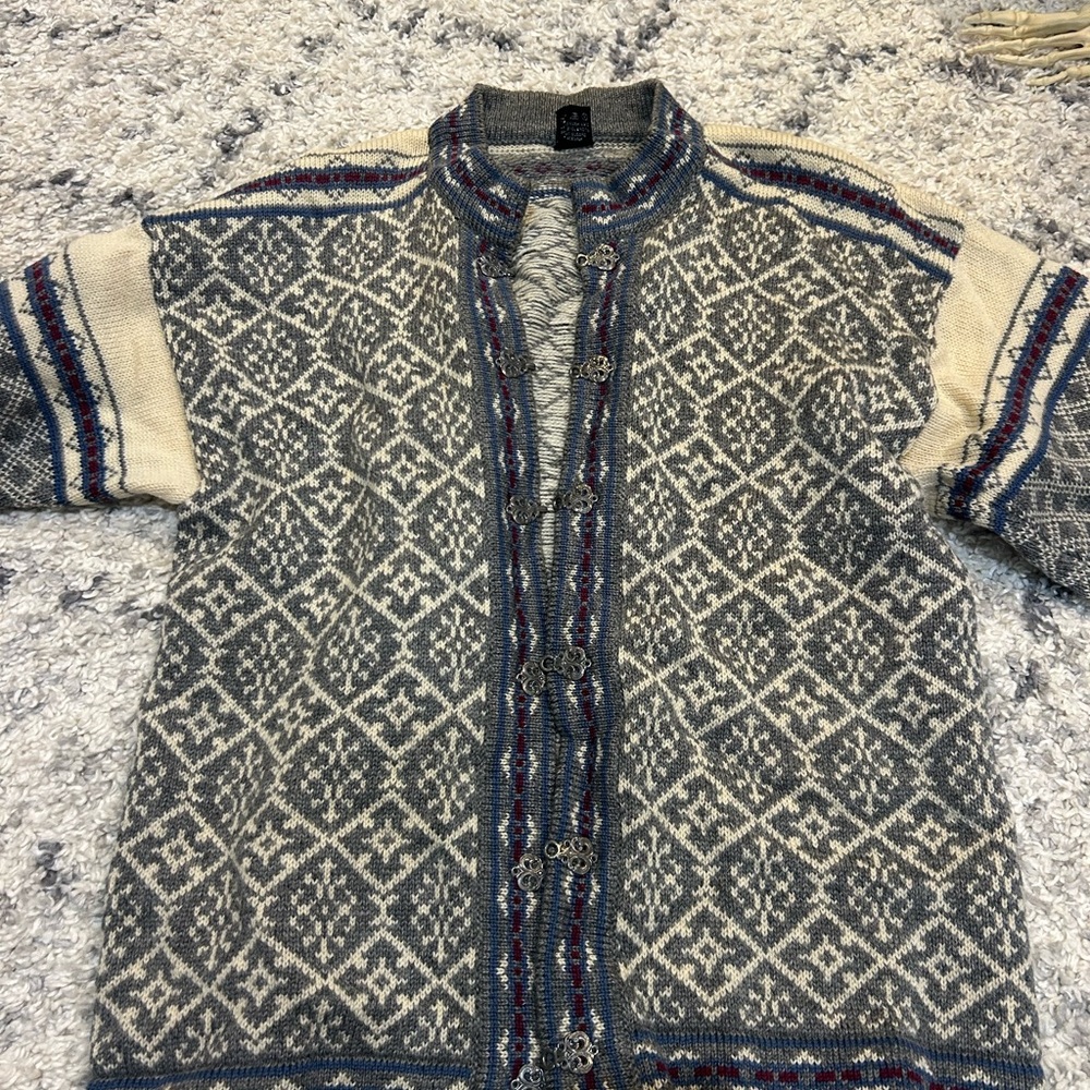 Men's Gray Patterned Sweater